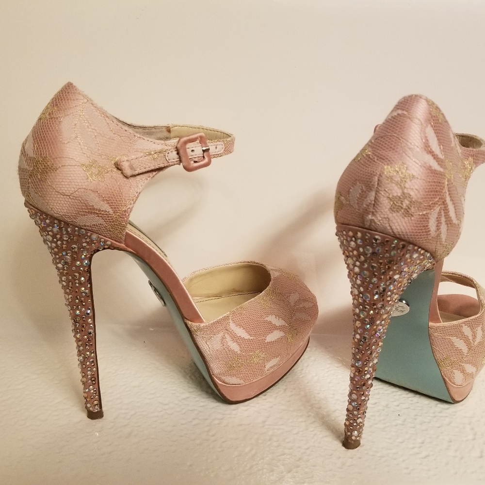Pink Lace Heels